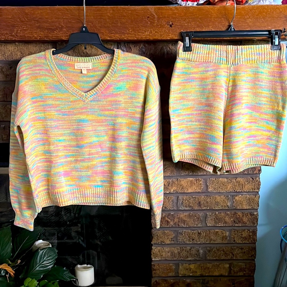 NWOT Sage & Oak stretchy sweater & shorts set